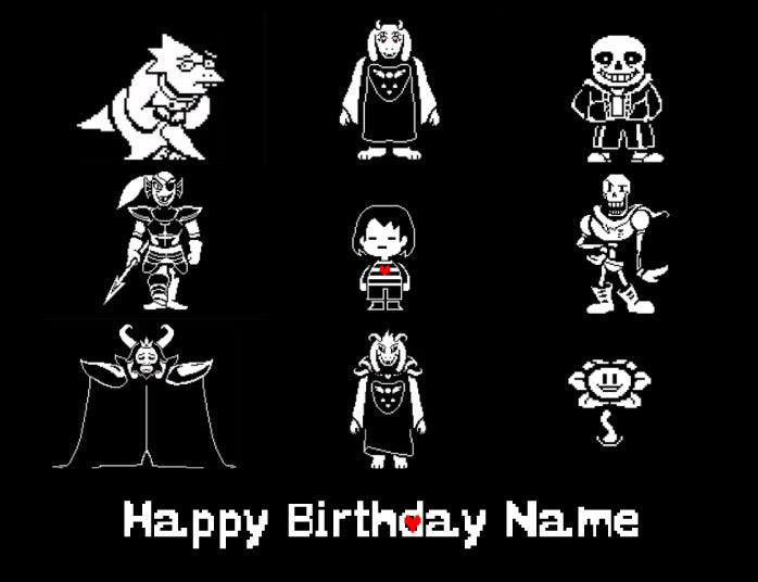 Undertale Characters Edible Cake Topper Trish Gayle