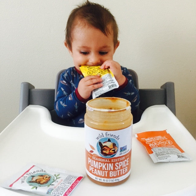 baby with peanut butter