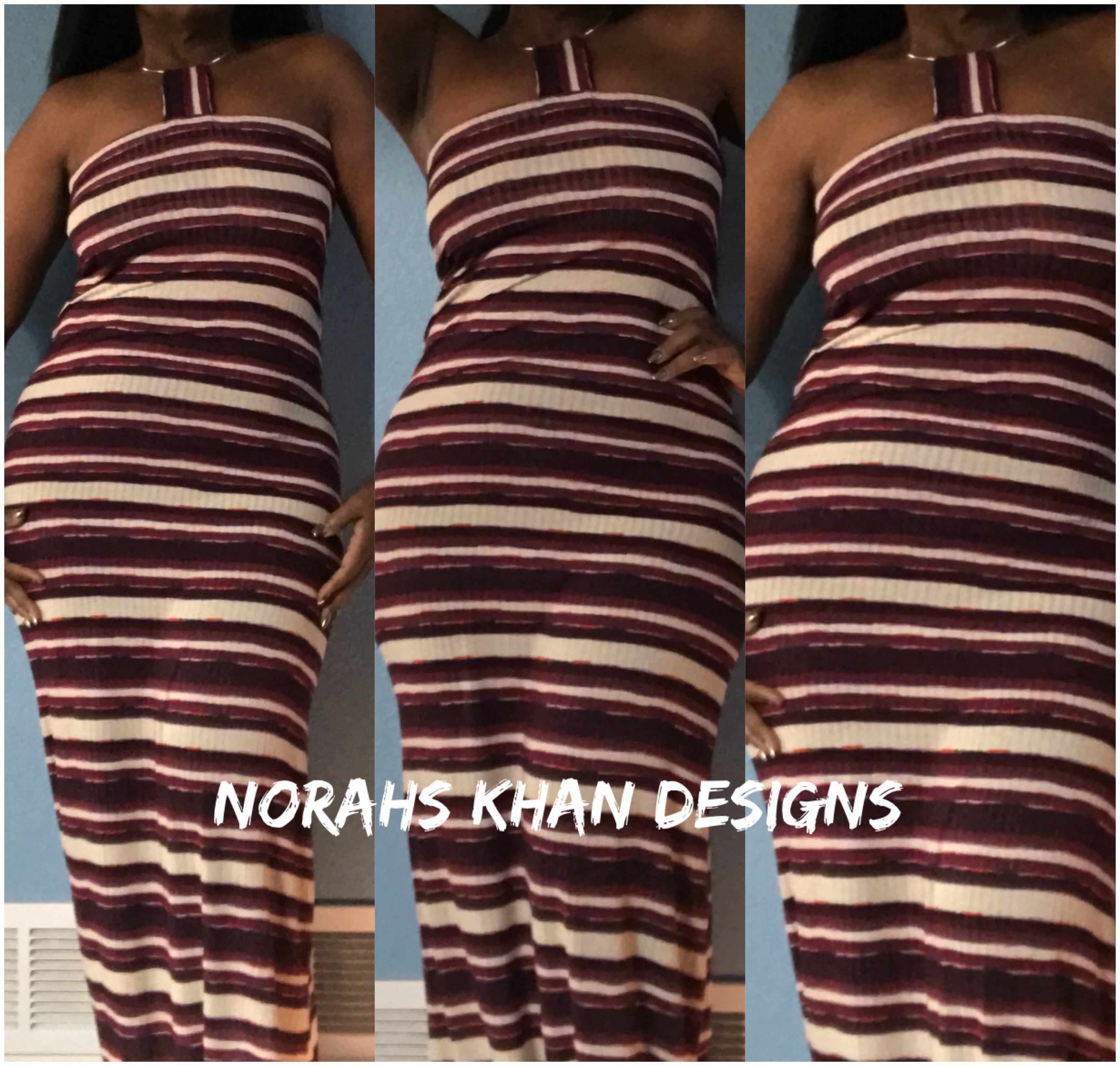 Halter Tube Dress - Norahs Khan WISEE SHOP - Burgundy Halter Dress