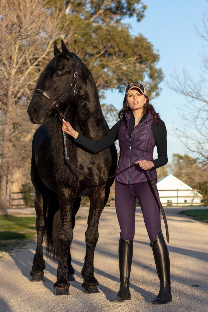 Veltri- Helmet Backpack Black w/Rose Gold Hardware - Equestrian Team Apparel