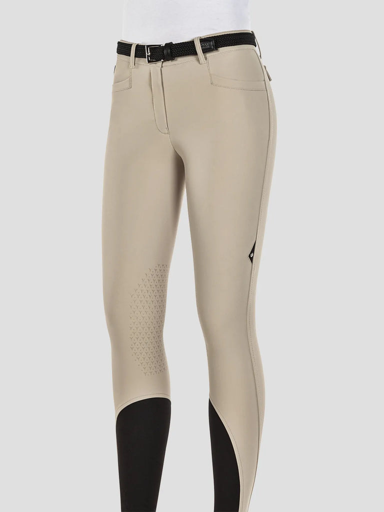 Equiline Ladies Ash Knee Patch Breech (White) Ladies Breeches at Chagrin  Saddlery Main