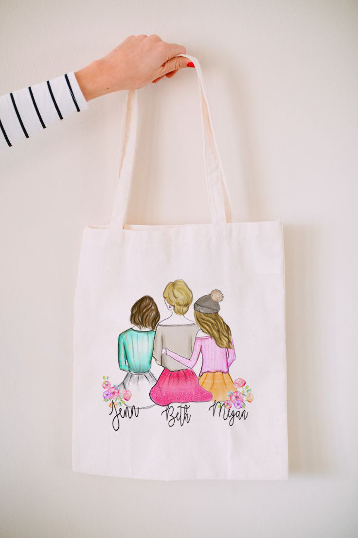 Mother Daughter Tote bag - Personalized mother's day gift - mom daught