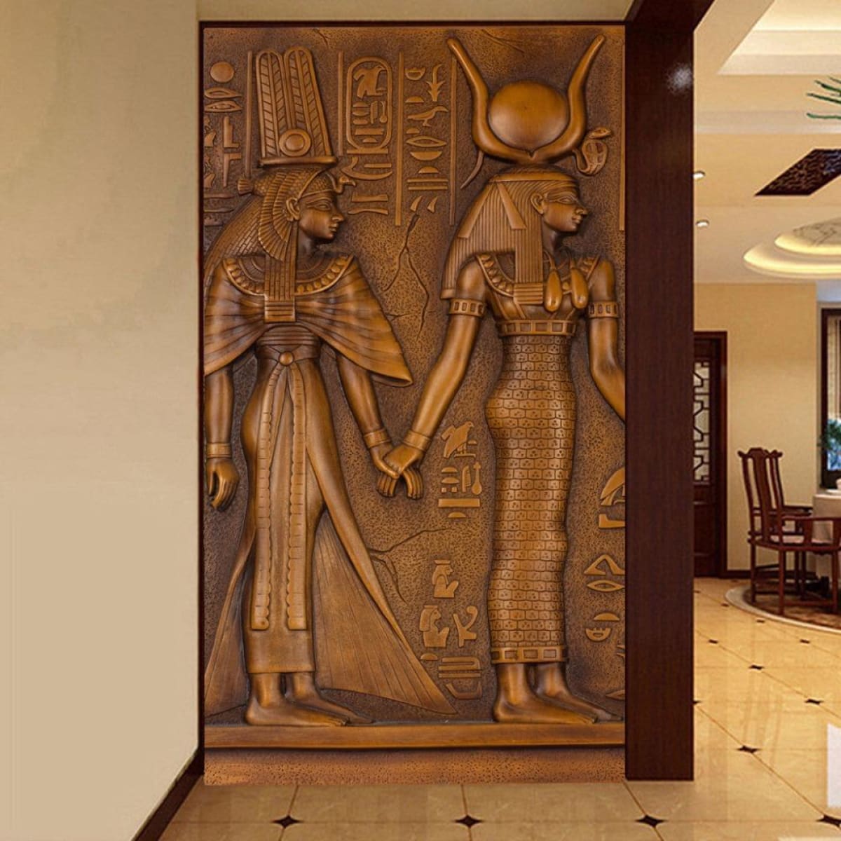 Ancient Egyptian Pharaoh Entrance Corridor Mural Wallpaper