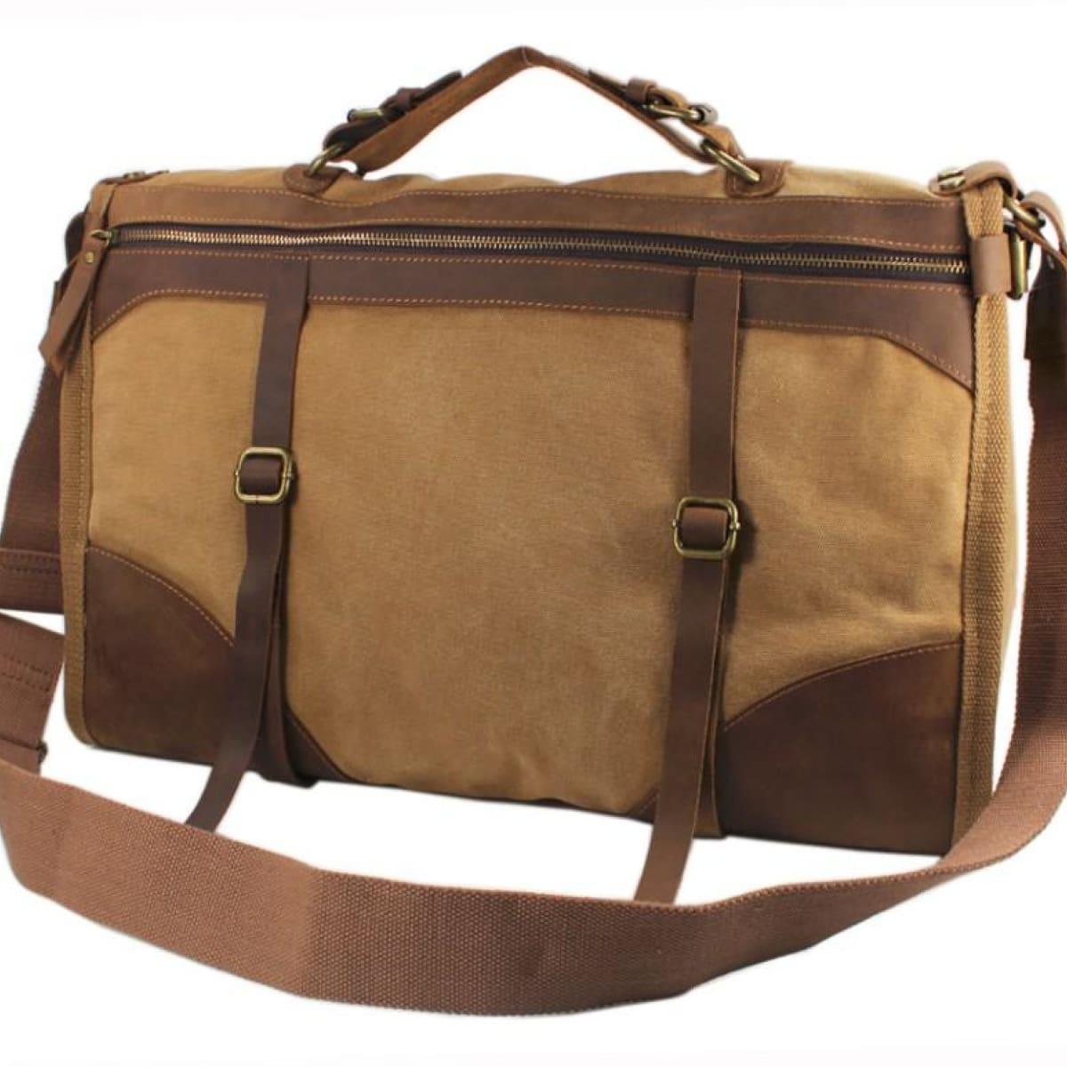 M1 Military Canvas + Leather Weekender Duffle Bag