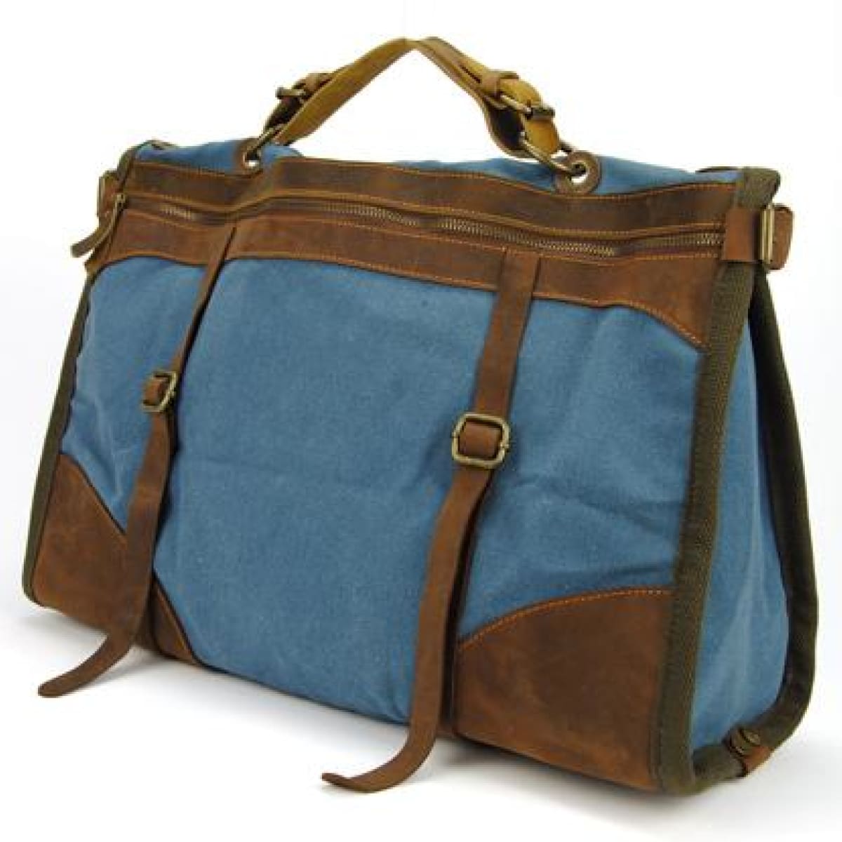 M1 Military Canvas + Leather Weekender Duffle Bag