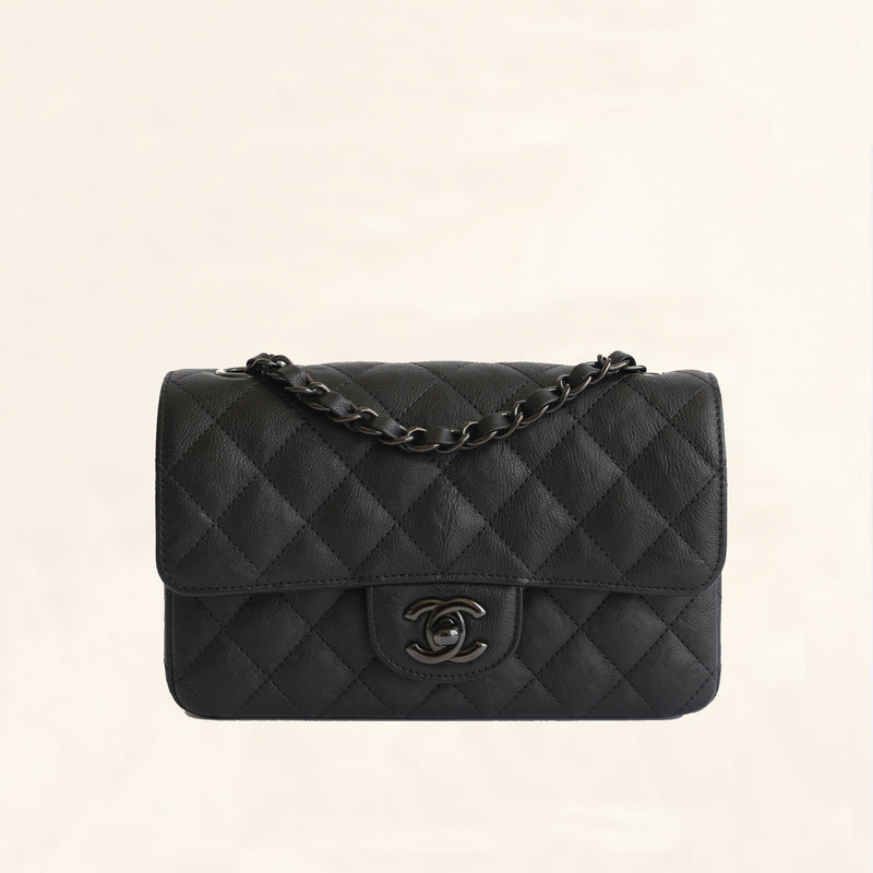 Chanel | So Black Rectangular Classic Flap | Mini - The-Collectory