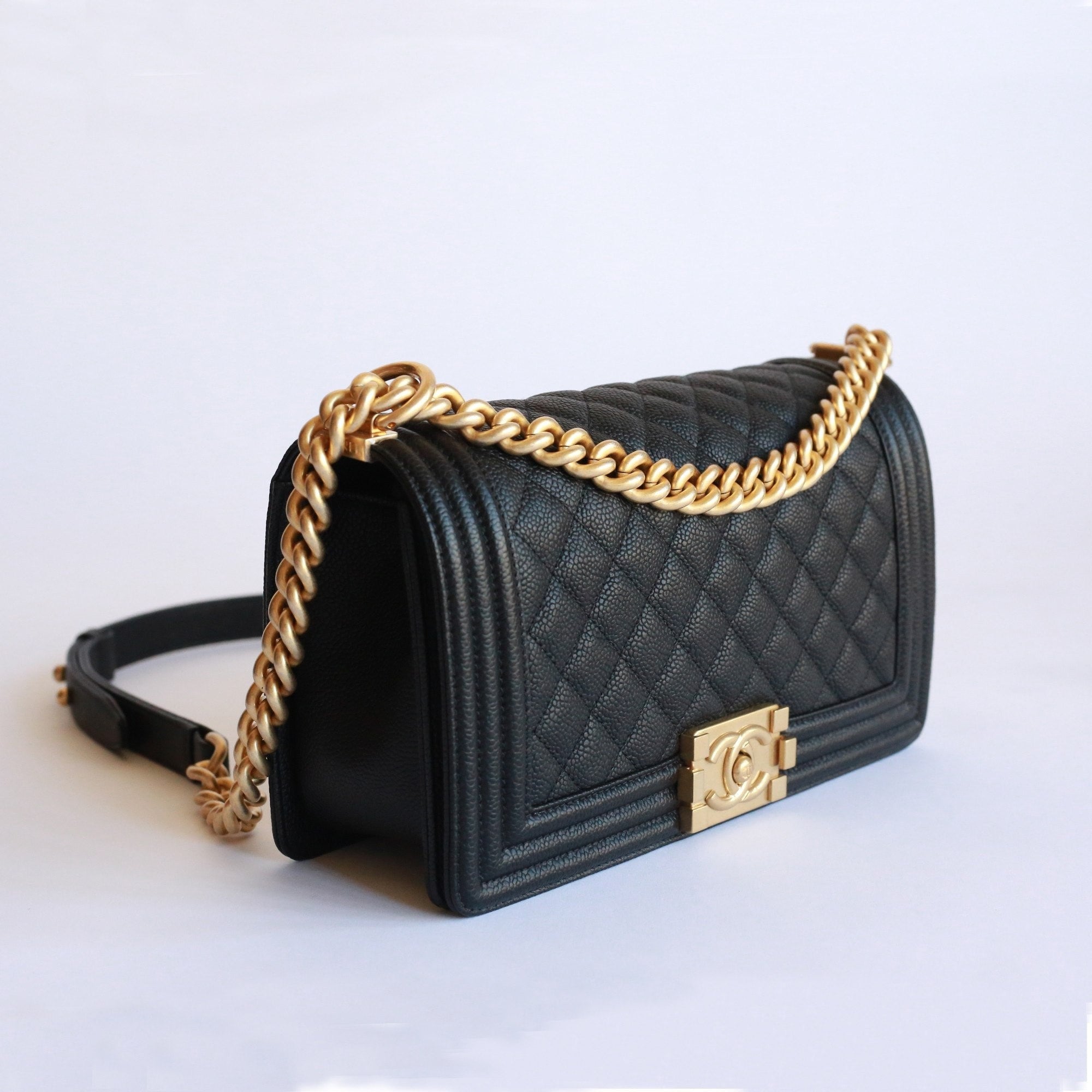 Chanel | Caviar Leather Boy Flap Bag | Old Medium– The-Collectory