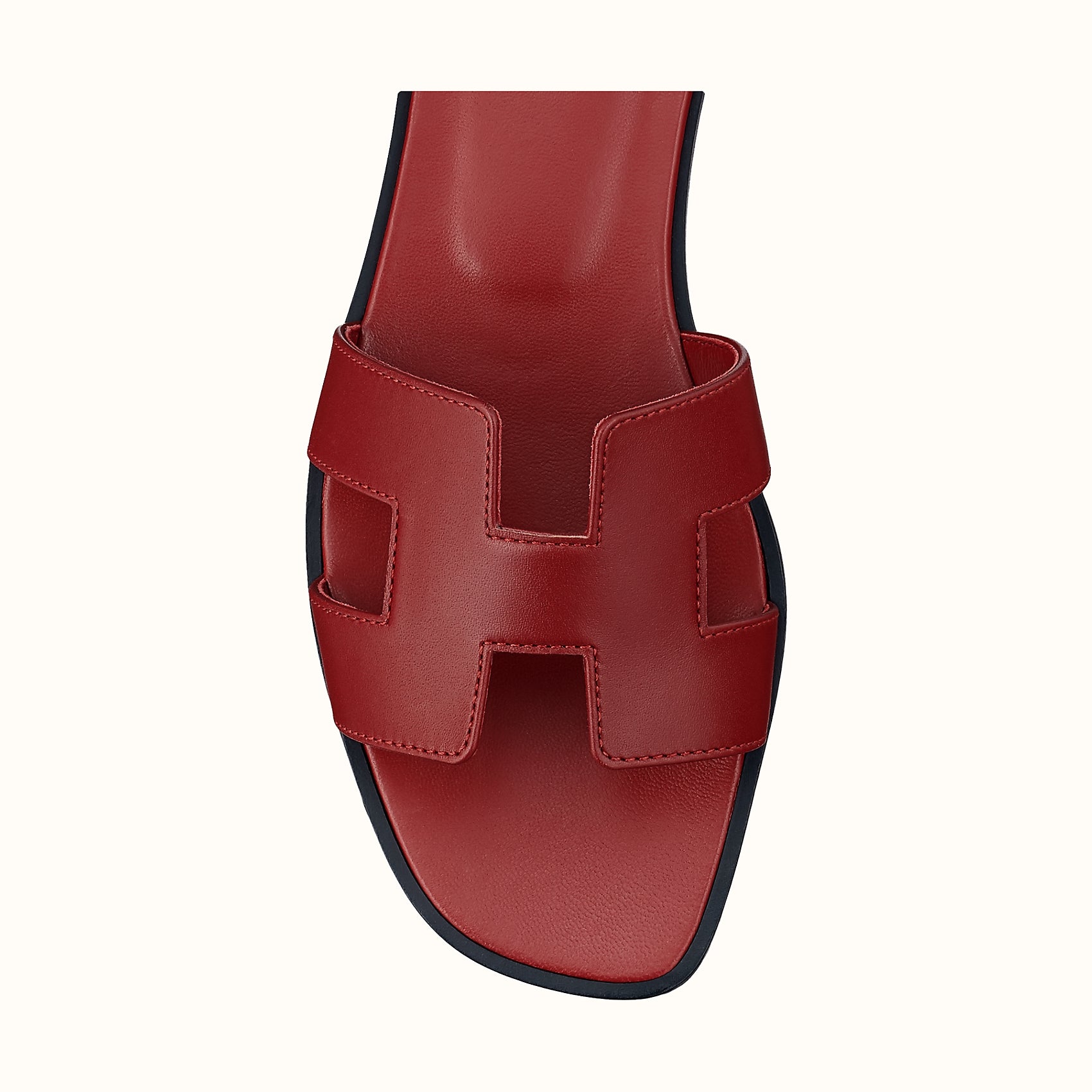 hermes red oran sandals