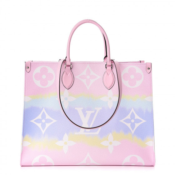 Louis Vuitton ONTHEGO GM Sunrise Pastel Tote Pink Purple Giant Flower  Monogram