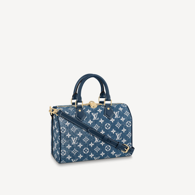 LOUIS VUITTON | Bijoux Sack Micro Speedy Bag Charm | Denim