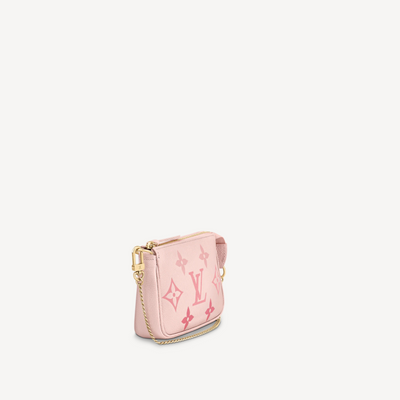 Louis Vuitton LV mini pochette accessoires Pink Leather ref.270857