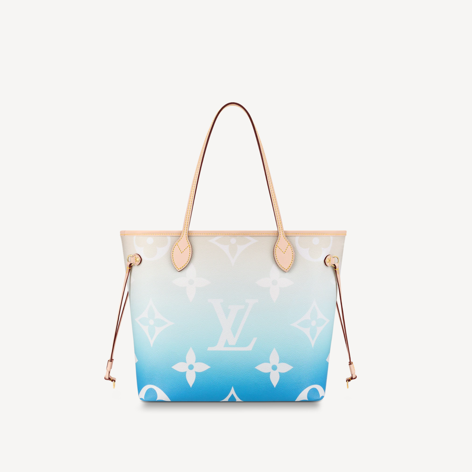 Louis Vuitton Blue by The Pool Raffia Monogram Hamptons Onthego GM 92lv82