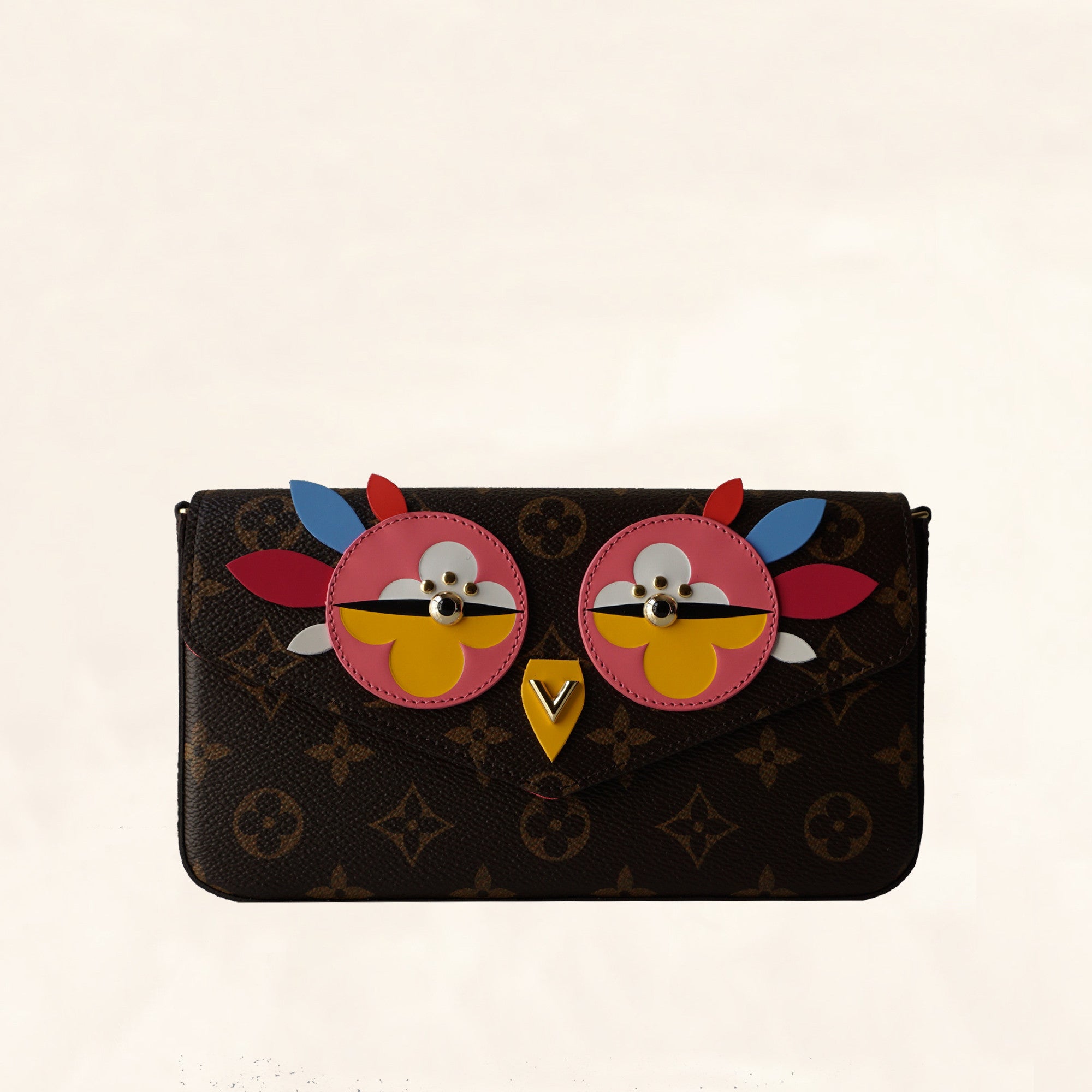 Louis Vuitton, Monogram Canvas Owl Pochette Felicie Chain Wallet