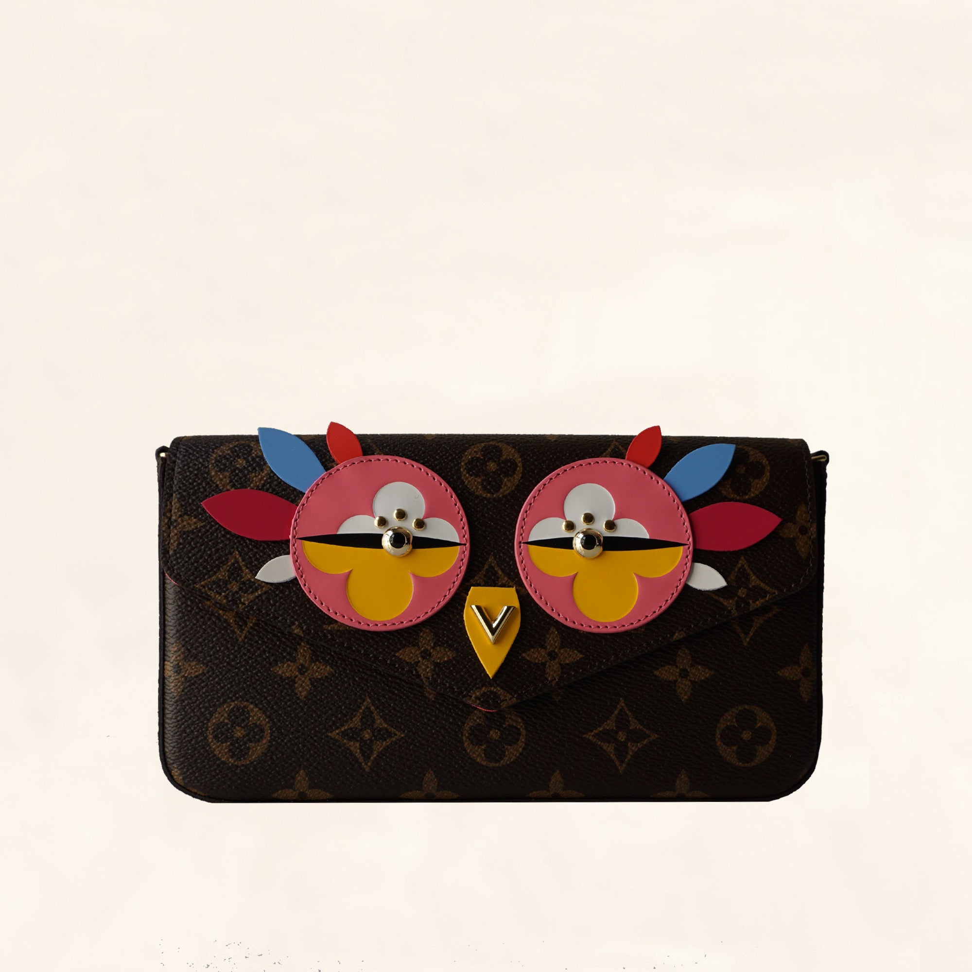 Louis Vuitton | Monogram Canvas Owl Pochette Felicie Chain Wallet | OS– The-Collectory
