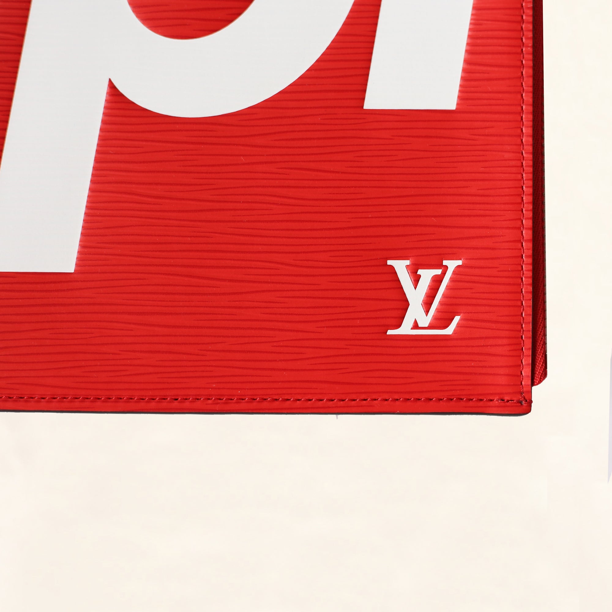 Louis Vuitton | Supreme Red Epi Pochette Jour | GM– The-Collectory