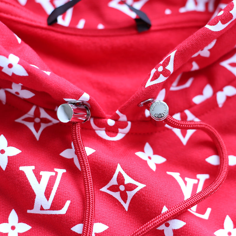 Louis Vuitton | Supreme Logo Box Hoodie Monogram | Red - The-Collectory