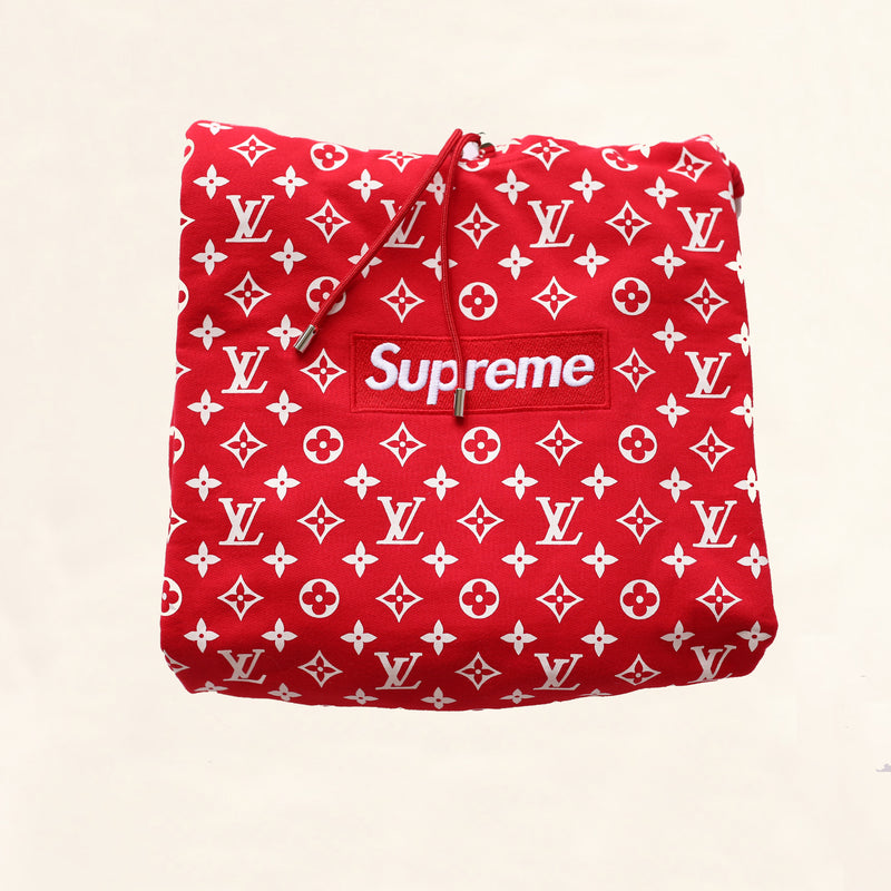 Louis Vuitton | Supreme Logo Box Hoodie Monogram | Red– The-Collectory