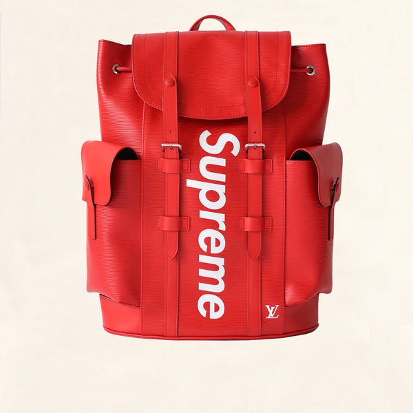 Louis Vuitton | Supreme Epi Christopher Backpack | Red– The-Collectory