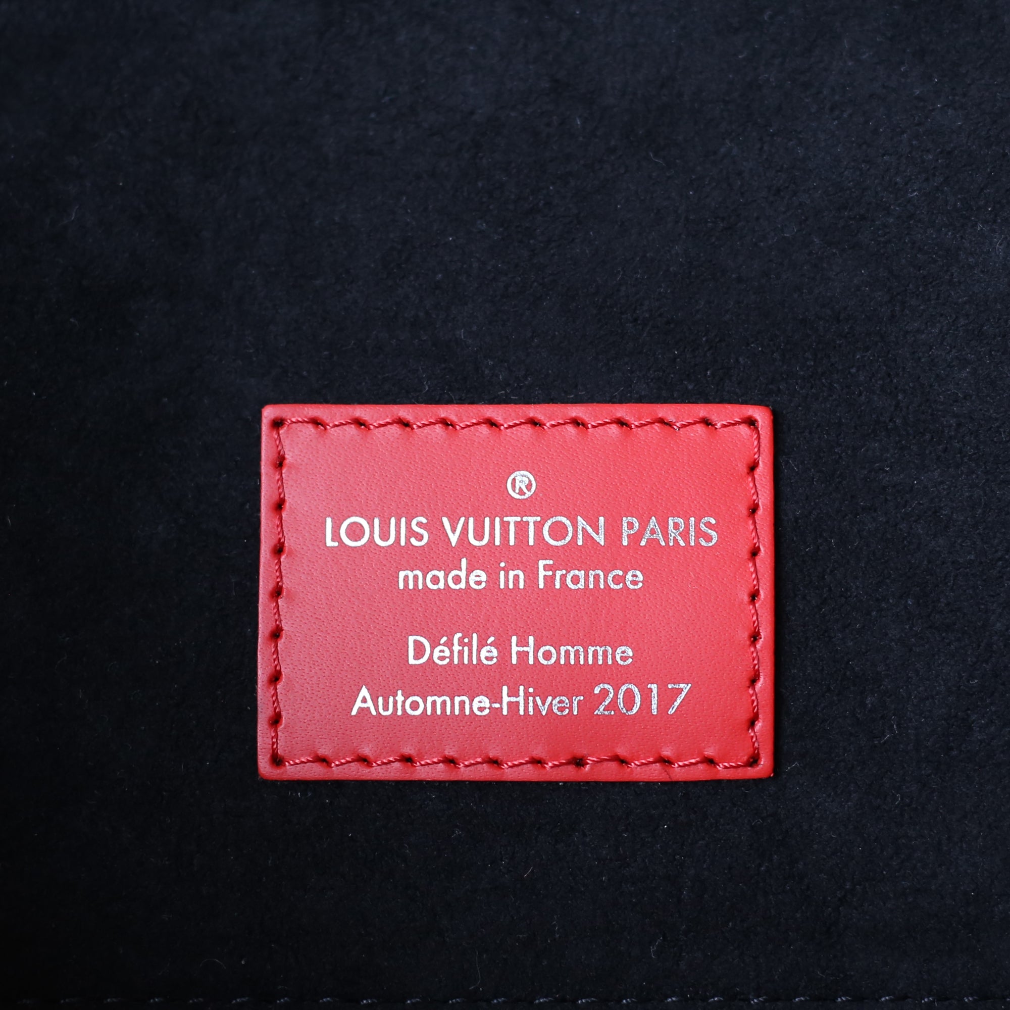 Louis Vuitton Red Leather Backpack for Supreme, 2017 at 1stDibs