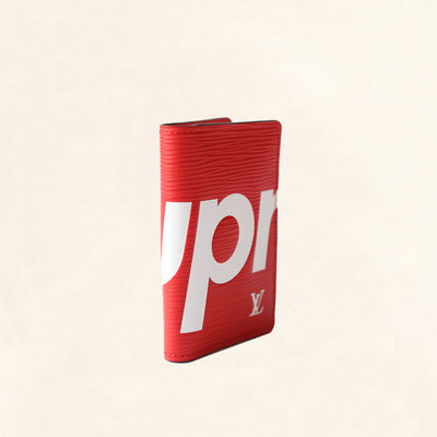 Louis Vuitton | Supreme Epi Pocket Organizer Wallet | Red– The-Collectory