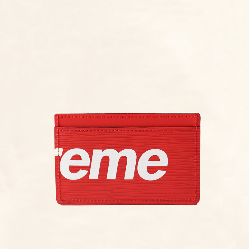 Louis Vuitton | Supreme Epi Card Holder | Red– The-Collectory