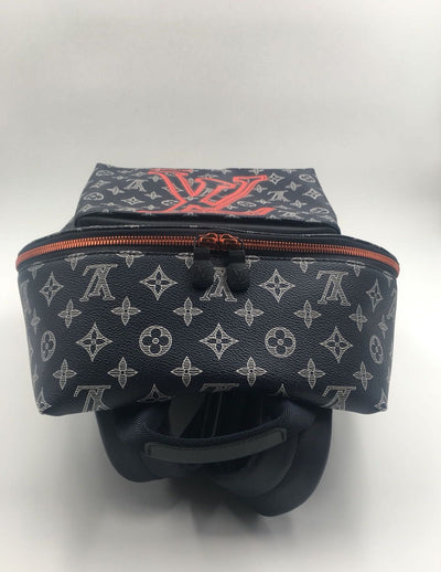 Pre-owned Louis Vuitton Limited Edition Monogram Ink Upside Down Apollo  Backpack In Navy Blue