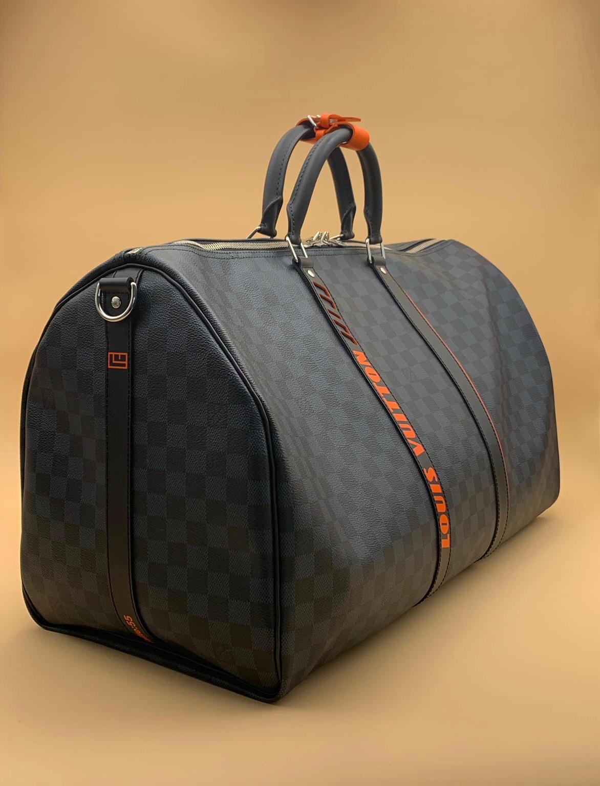 Louis Vuitton | Damier Cobalt Race Keepall Bandouliere 55 | N40167– The-Collectory