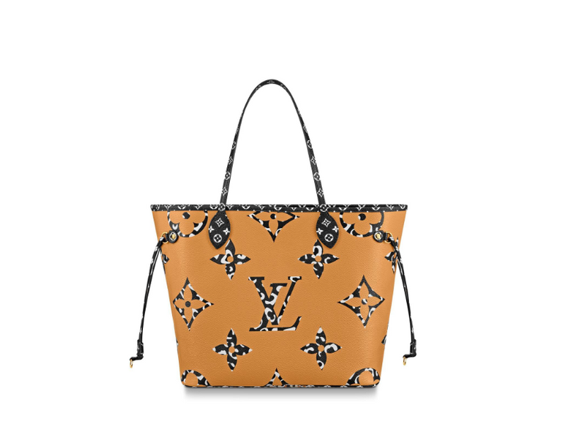 LOUIS VUITTON CRAFTY GIANT NEVERFULL MM CARAMEL & BLACK JUNGLE