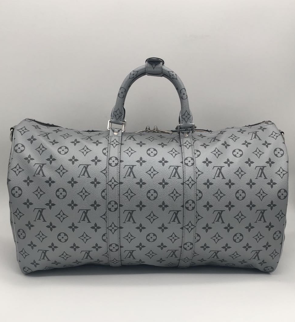 Louis Vuitton Keepall Bandouliere 50 with matted black and orange