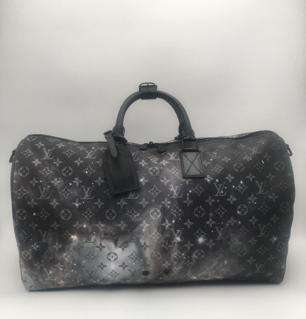 Louis Vuitton Virgil Abloh White EPI Leather Keepall Bandouliere Wavy 50 White Hardware, 2020 (Very Good), Handbag