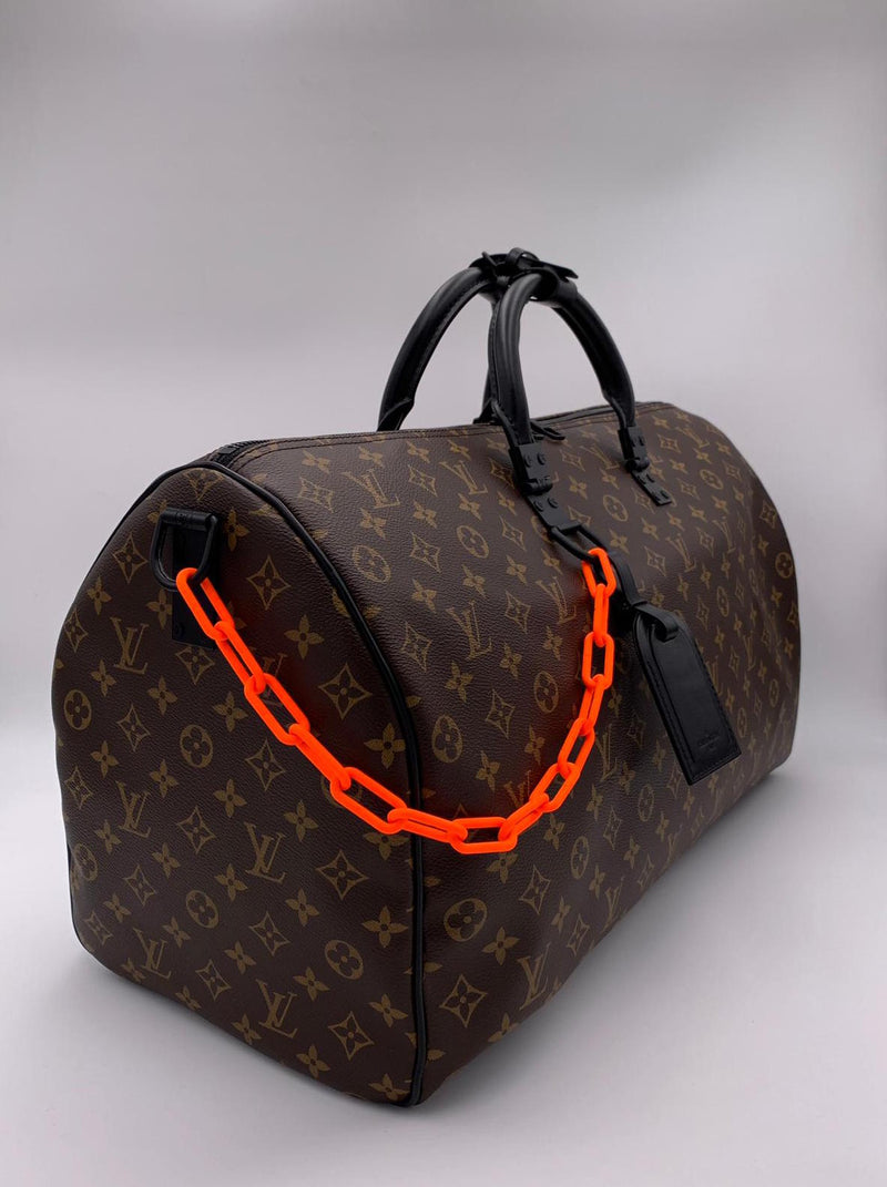 Louis Vuitton Red And Brown Monogram Coated Canvas Keepall Bandoulière 50  Gold Hardware, 2021 Available For Immediate Sale At Sotheby's
