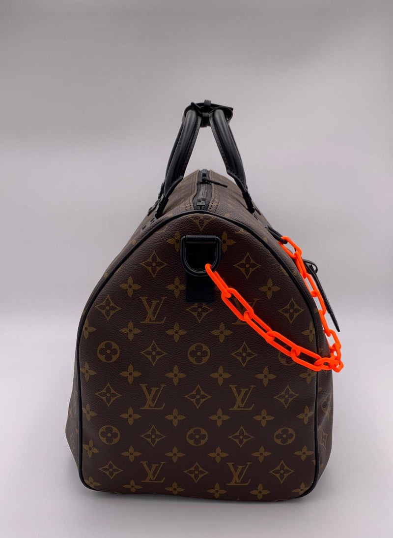 Louis Vuitton | Virgil Abloh Monogram Keepall Bandouliere 50 | M44471– The-Collectory