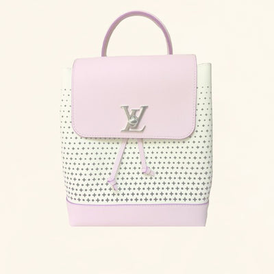 Louis Vuitton | Perforated Pink Calfskin Lockme Backpack | One-Size– The-Collectory