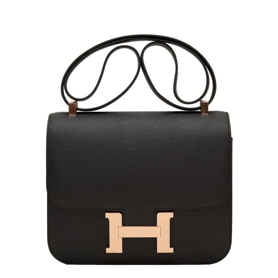 hermes constance black epsom