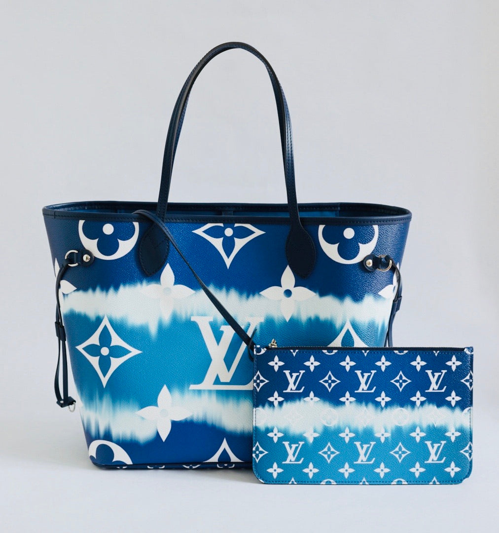 louis vuitton blue tote