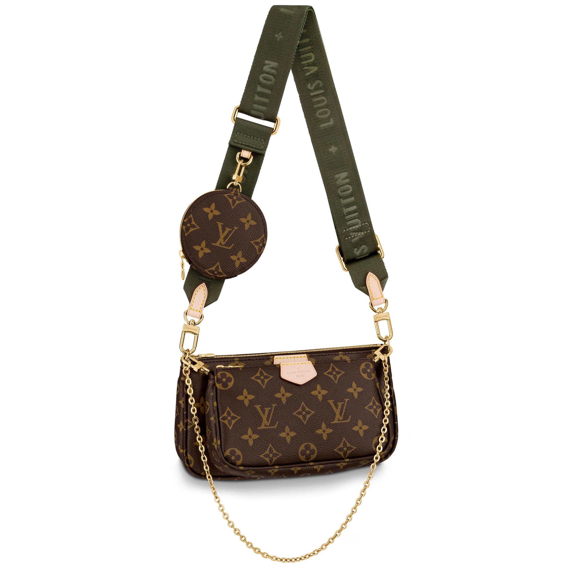 Multi pochette accessoires cloth crossbody bag Louis Vuitton Brown in Cloth  - 11508654