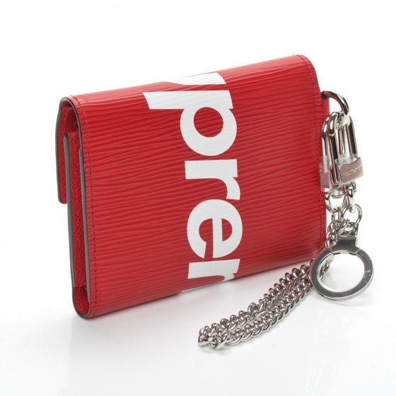 Louis Vuitton | Supreme Chain Wallet Epi Red | M67755– The-Collectory