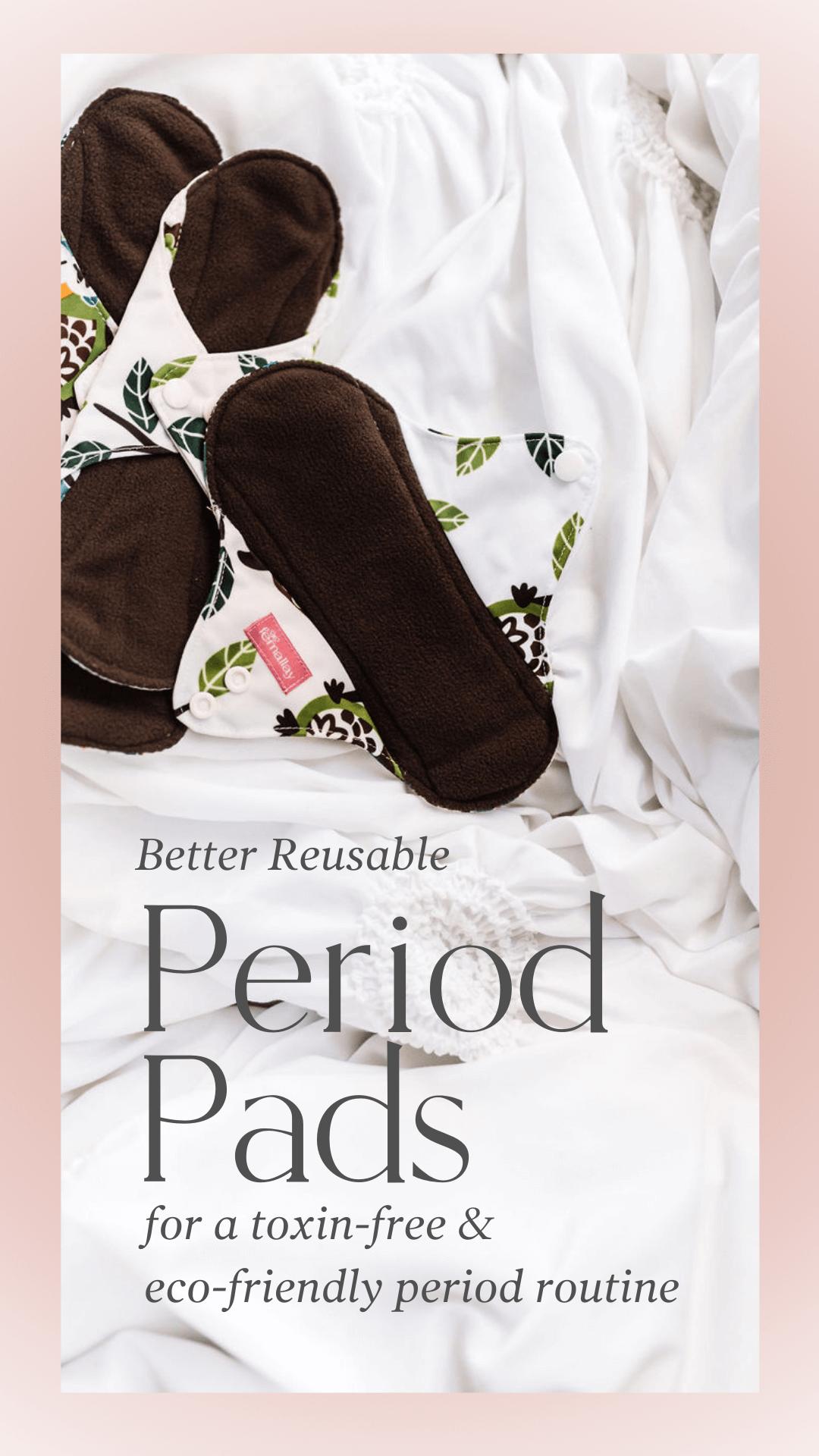 period pads on white bed