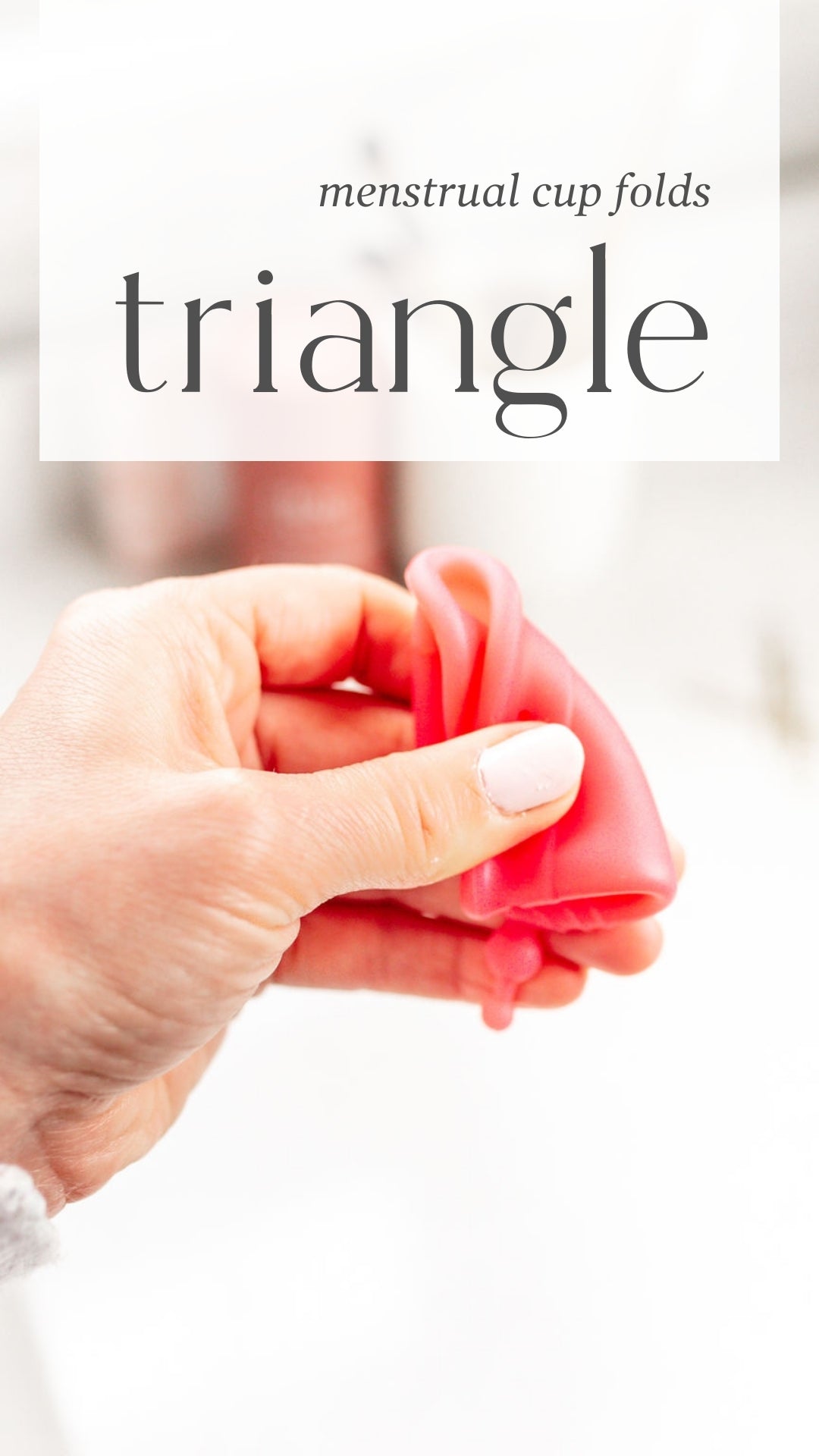 Pliage triangulaire pour coupe menstruelle