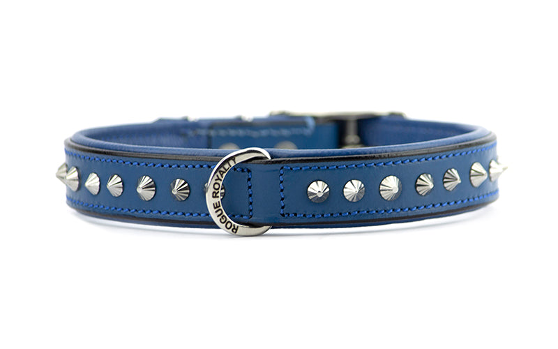 Luxury Pet Fashion Baby Blue/Blue/Bronze 4” Wide Snake Collar