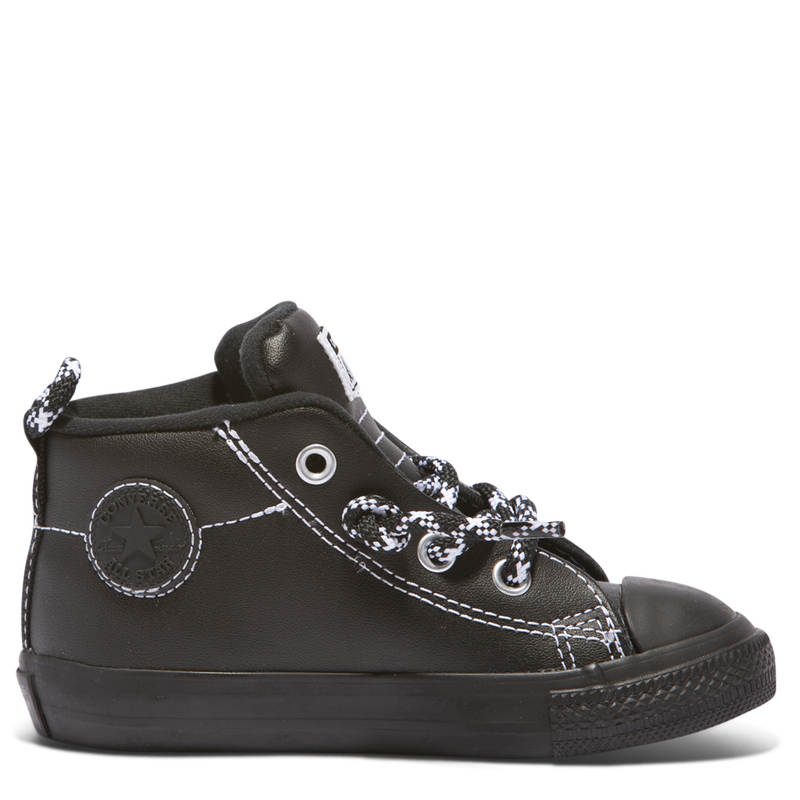 toddler black leather converse