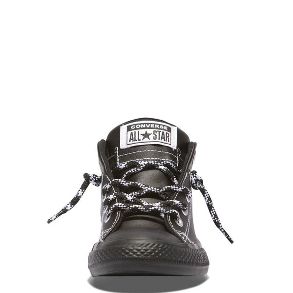 black leather converse youth