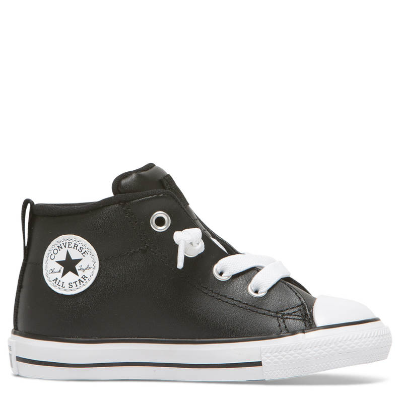 black leather converse youth