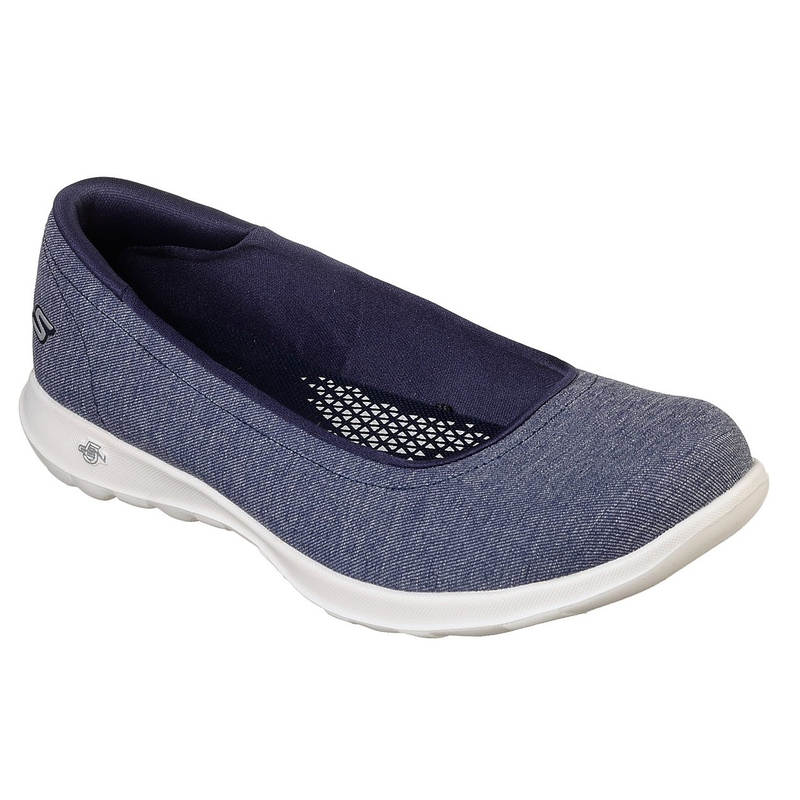 skechers ballet flats navy