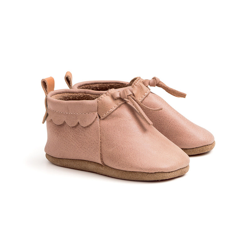 PRETTY BRAVE Dusky Pink Moc Baby Shoes 