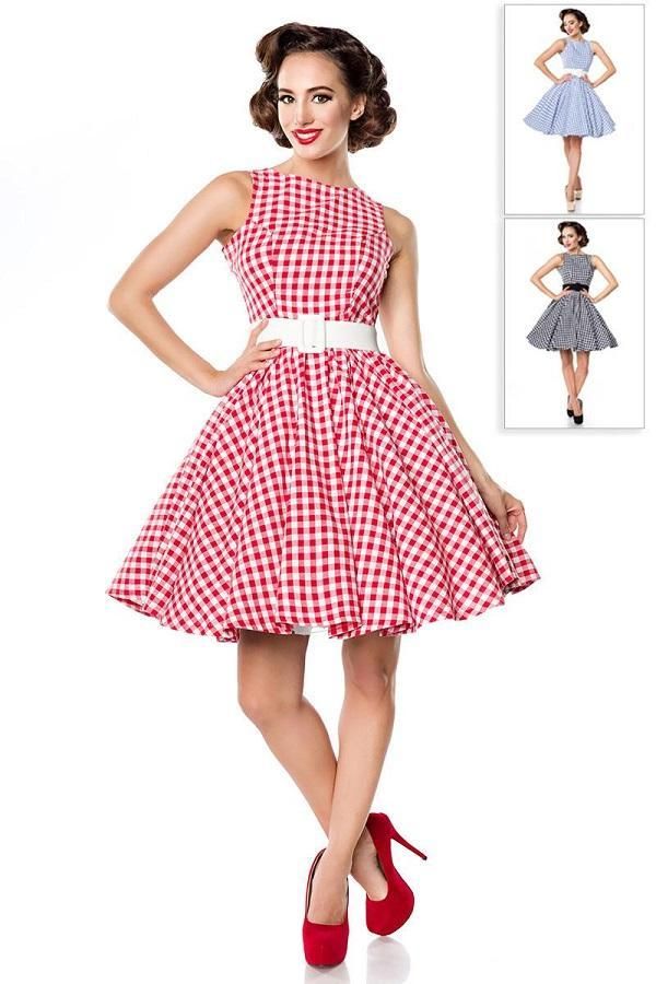 gingham swing dress