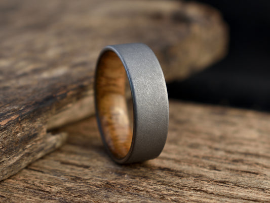 Resin and Titanium Men's Wedding Band | Acrylic and Metal Ring