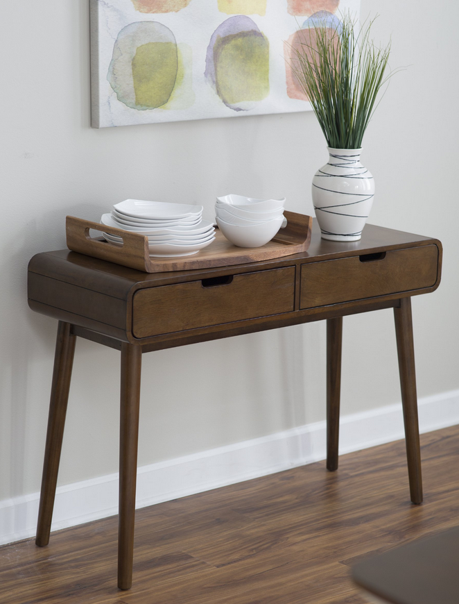 Modern Console Table - Walnut Finish – Christian's Table