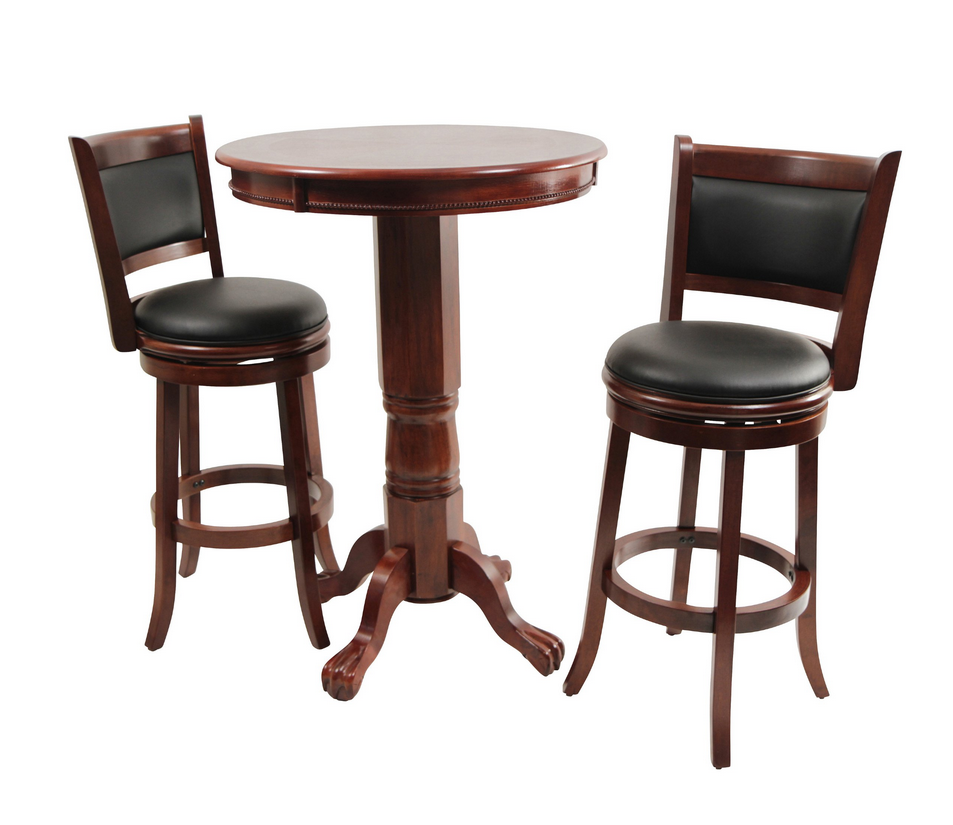 Round Pub Table Set - Dark Cherry – Christian's Table