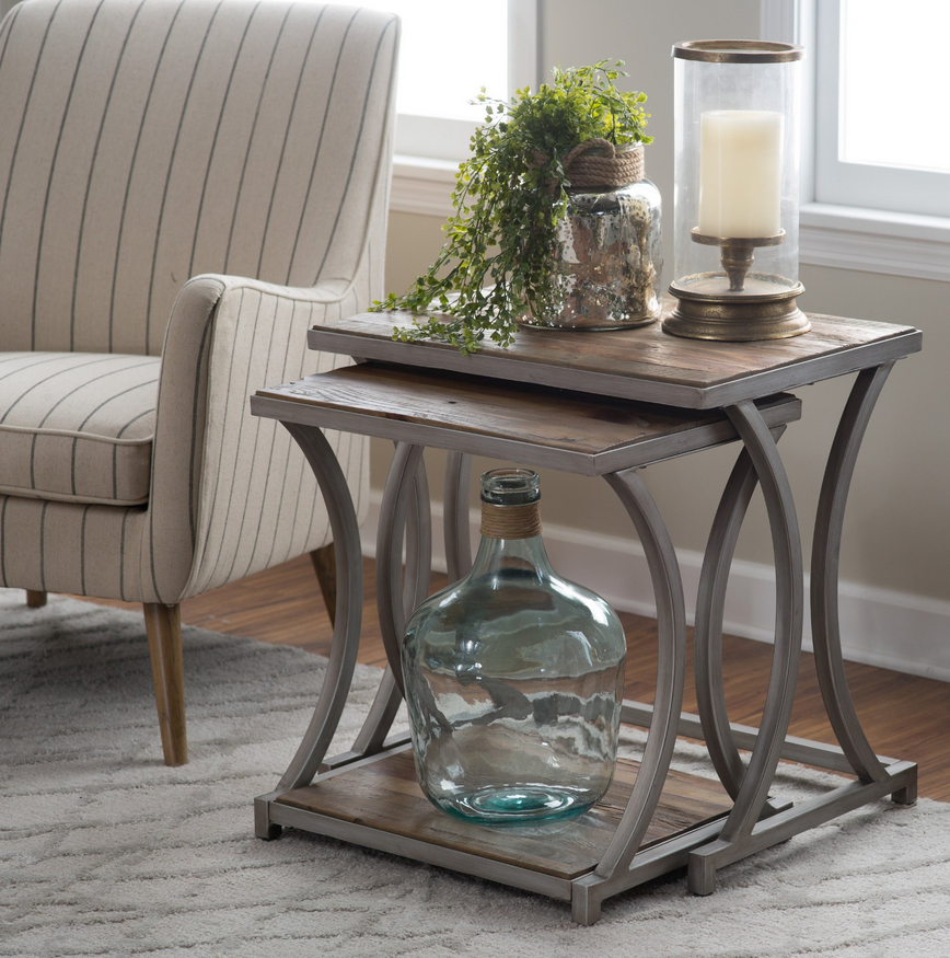 Reclaimed Wood Nesting End Tables - Driftwood – Christian's Table